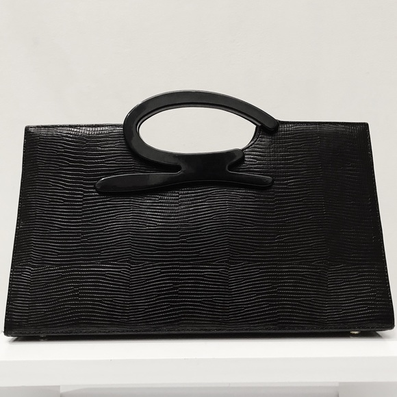 Genny by Gianni Versace Lizard Leather Crossbody - Picture 2 of 9